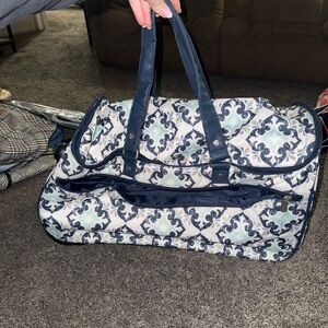 Thirty-One Blue and White Travel Bag